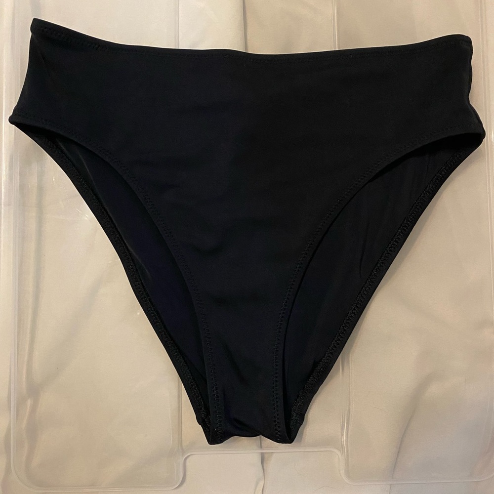 Solid & Striped Black High Waisted Bikini Bottoms